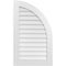 Ekena Millwork Quarter Round Top Right Surface Mount PVC Gable Vent w/ 3-1/2"W x 1"P Standard Frame, 24"W x 40"H GVPQR24X4001SN - alternate 1